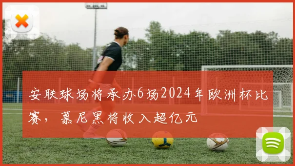 安联球场将承办6场2024年欧洲杯比赛，慕尼黑将收入超亿元